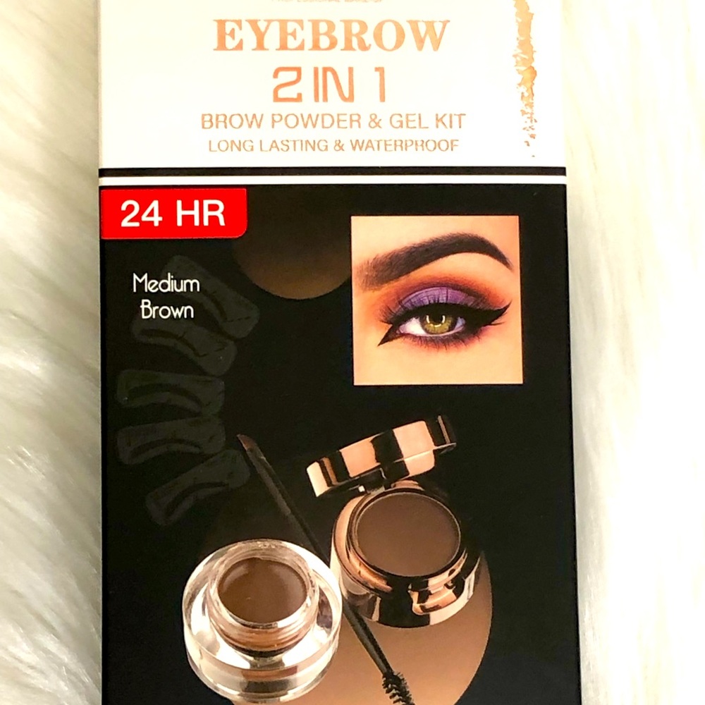 Eyebrow 2 IN 1 Brow powder & Gel kit along lasting and waterproof